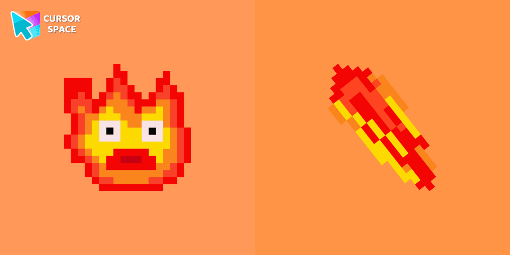Calcifer Pixel cursor cursor pack